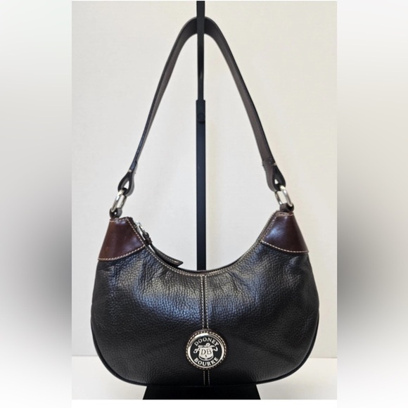 Dooney & Bourke Black and Brown Hobo Bag - Picture 1 of 16